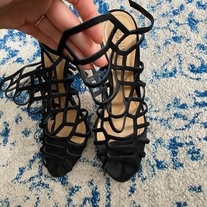 Schutz caged sandal heel